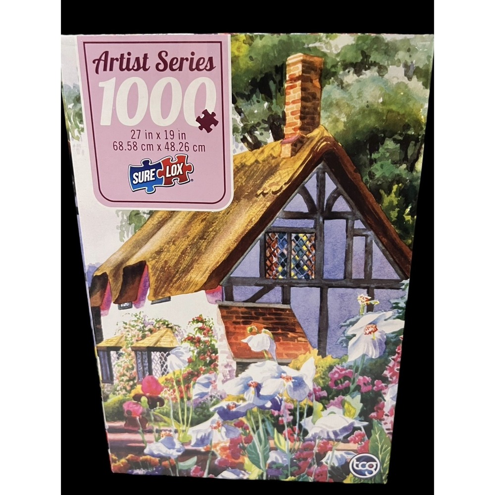 Sure-Lox 1000‎ Piece Jigsaw Puzzle "April Cottage" Brand New Sealed 27" X 19"